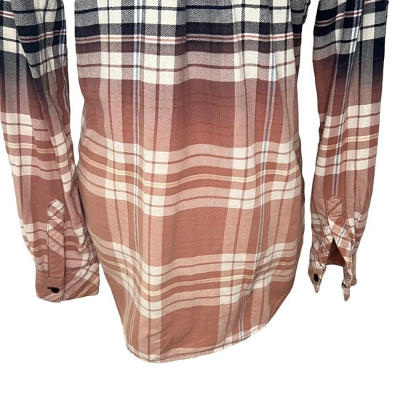 RAILS Ombré Dip Dye Plaid Button Down - Picture 6 of 7